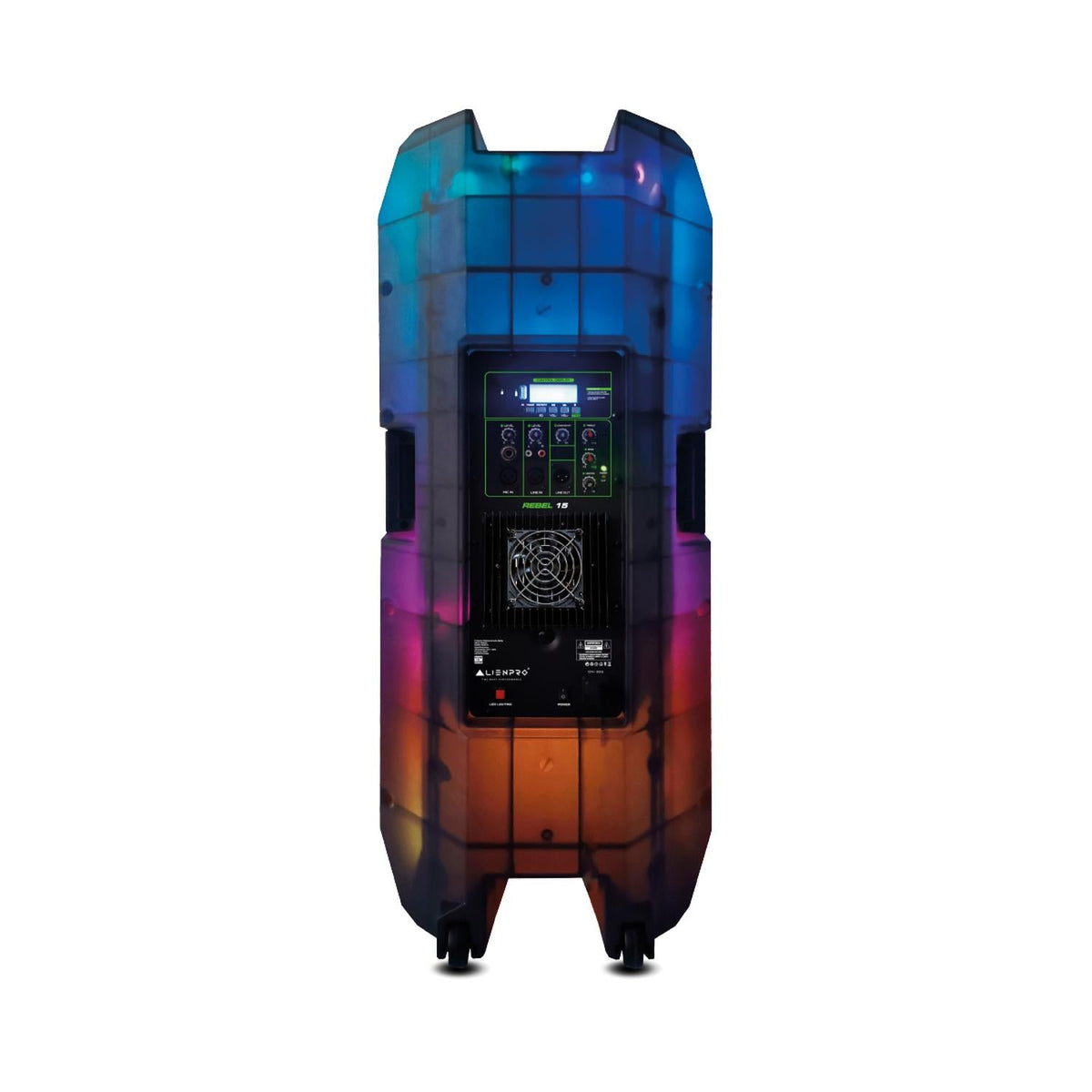 Bocina Alienpro Rebel 15 Doble 15” 180W RMS Bluetooth LED - POWERCON